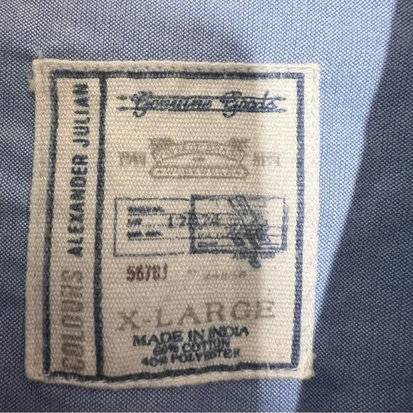 Alexander Julian Colours Blue Button Down Shirt - XL - Picture 5 of 8